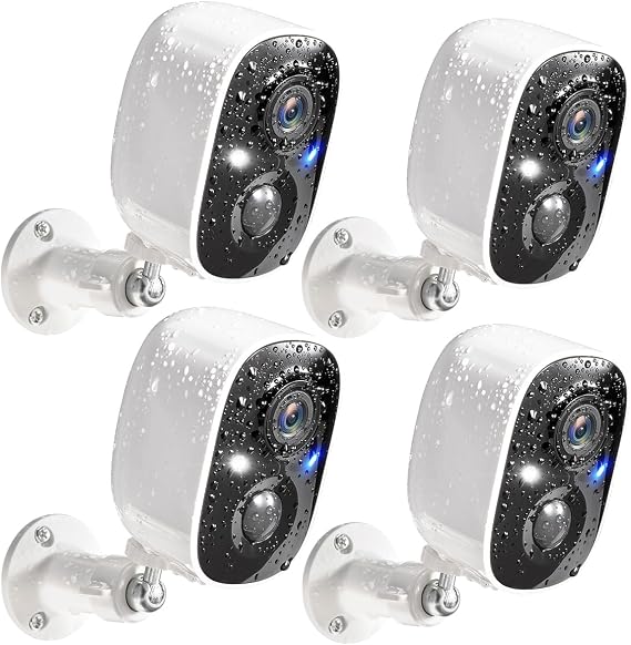 GMK 4 Pack Cameras System, Security Cameras Wireless Outdoor, 2K Video