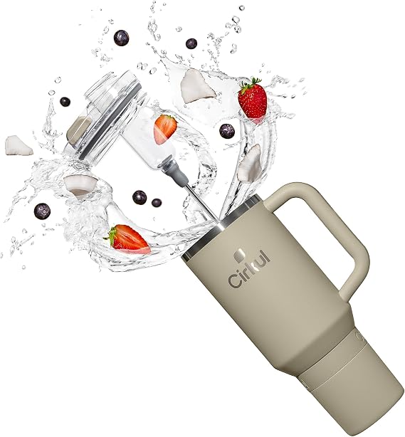 Cirkul 40oz. Ranger Stainless Steel Tumbler with Handle, All-Day StrawSipTM, Double-Wall Insulated