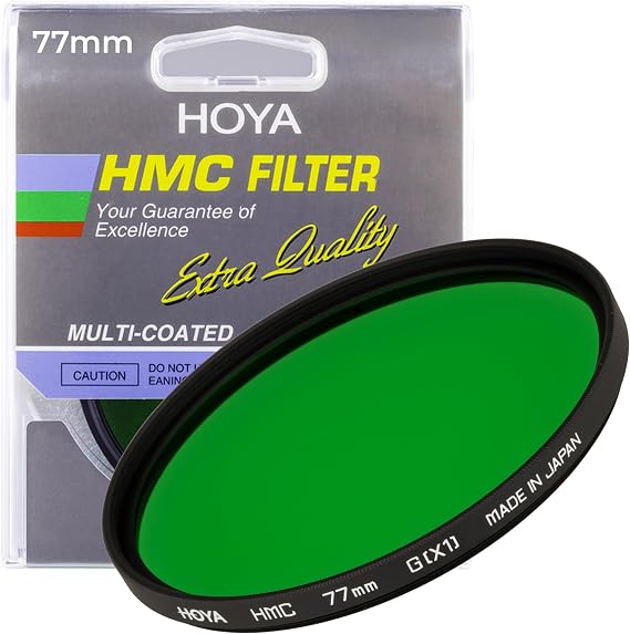 Hoya - 77mm- HMC X1 Green Screw-in Filter - Black & White Photography Filter - Multicoated - Optimized Skin Tones - Ideal for Scenics with Evergreen Forests - Heat-Resistant Optical Glass