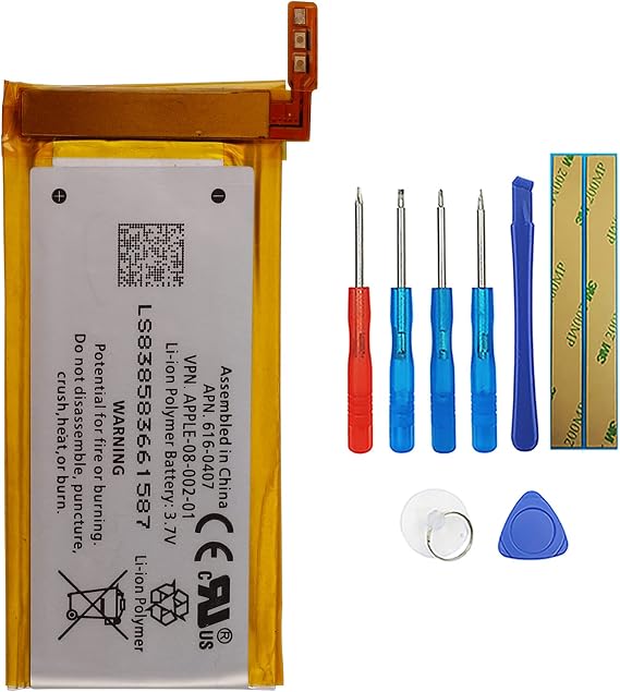 Battery 616-0407 Compatible with iPod Nano 5th A1320 Battery with Tools