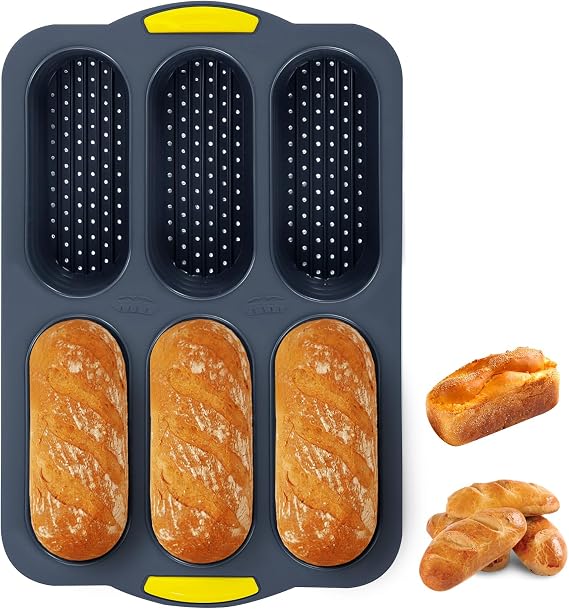 Hot Dog Bun Pan, 6 Cavity Hot dog Bun Mold