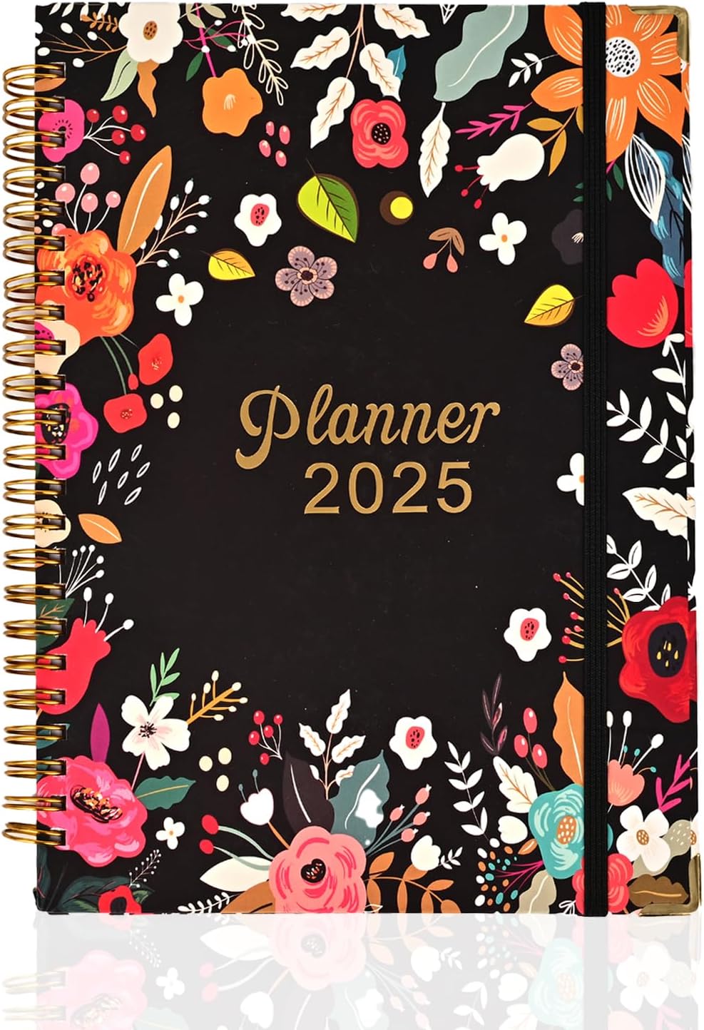 2025 Planner，January 2025 - December 2025 plan，Monthly PlanWeekly PlanDaily Plan for 2025，A5 spiral-bound plan book with label,A56.1 x 8.5 Flower color 2025