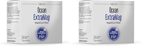 Orzax Ocean Extramag 250 Magnezyum Sitrat + P5P 30 Saşe (2 paketi)