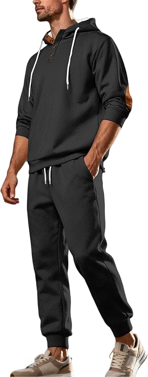 Mens Tracksuit 2 Piece Set Mmen's Fashion Hoodies and Casual sports pants Fall Jogging Suit Jacquard Pullover Outfits