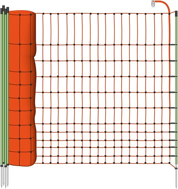 VOSS.farming 50 m Poultry Net 112 cm 1 Tip Poultry Fence Chicken Fence Pasture Fence