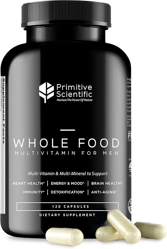 Primitive Scientific Whole Food Multivitamin for Men - 120 Capsules