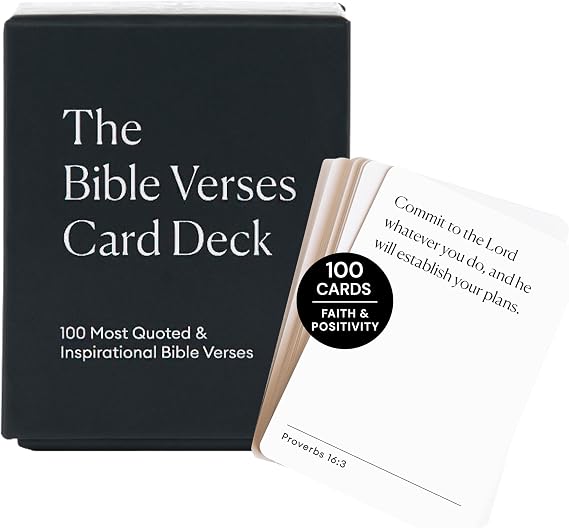 100 Bible Verse Cards | Scripture | Inspirational Prayer | Most Quoted Bible Verses Deck for Memorization & Study | Faith Memory Cards