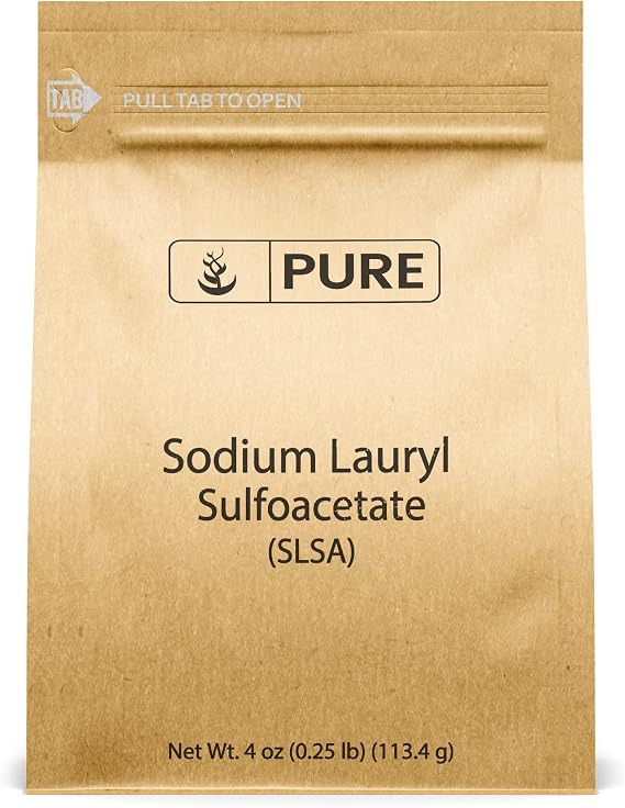 Pure Original Ingredients Sodium Lauryl Sulfoacetate (SLSA) (4 oz) Long Lasting Foam & Bubbles, Gentle on Skin