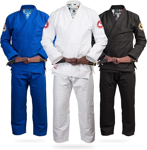 Gold BJJ Calavera Jiu Jitsu Gi - Ultra Strong Gold Weave Premium Kimono - IBJJF Competition Approved Uniform