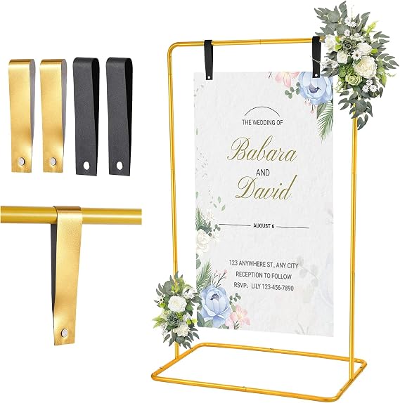 WellSign 68x31x 20 Wedding Welcome Sign Holder,Easel Stand Personalized