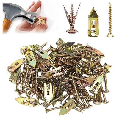 Self-Drilling Anchors Screws, 2026 Expansion Screws Set Premium Drywall Anchors and Screws Kit, Easy Application No Drill or Holes in Wall Zinc Plated Steel Self-Drilling Anchors 20, 0.47  1.37