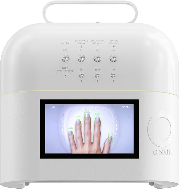 AI UV LED Nail Lamp for Gel Nails - ONAIL Cordless 20,000mAh Built-in Battery Fast Charging Professional Gel Nail Dryer with Portable Handle, Smart Precision Scan Curing Light for Nail Techs Salons
