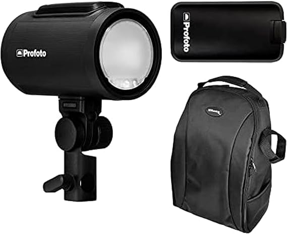 Profoto A2 Monolight Camera Flash Head with Profoto LI-ION Battery (MKII) & Camera Backpack (3 Items)