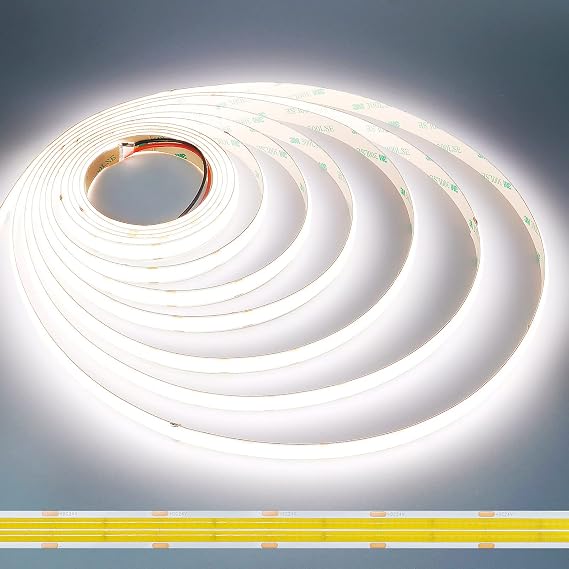 JOYLIT PRO+ 24V COB LED Strip Dual Row 16.4FT 5000K 920LM/FT Indoor