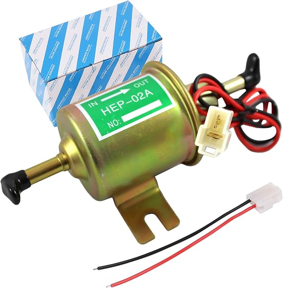 Universal Electric Fuel Pump Kit 12v 3-6 PSI Low Pressure Replacement For Carburetor Lawn Mower Gas Diesel Fuel Transfer Pump
