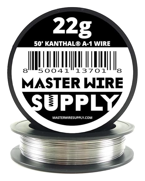 Kanthal A1-50' - 22 Gauge Wire - 50ft - 0.65mm - 0.025in - Master Wire Supply