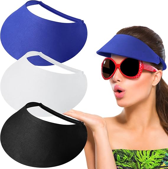 Vabean 3 Pack Womens Sun Visors Elastic