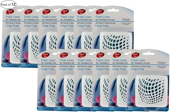 Pure Air Gel Fragrance Diffuser Fresh Linen (Pack of 12)