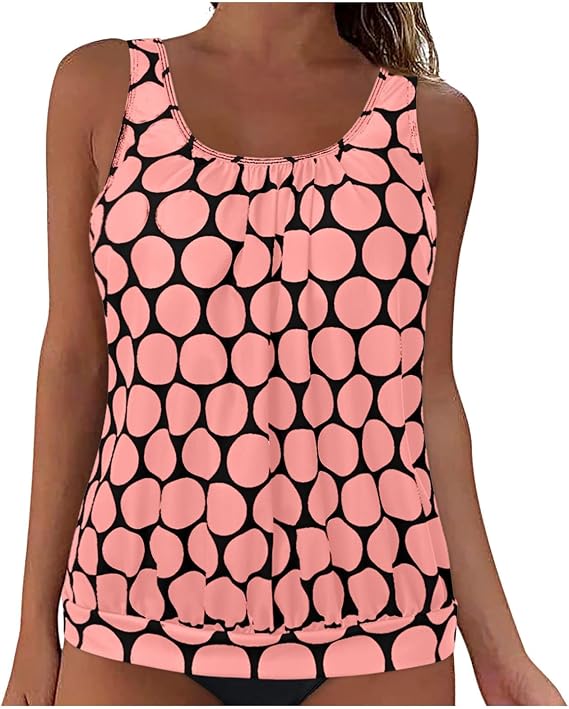 Tankini Swimsuits for Women Swim Tank Top with Shorts 2 Piece Swimwear Modest Tummy Control Bathing Suits