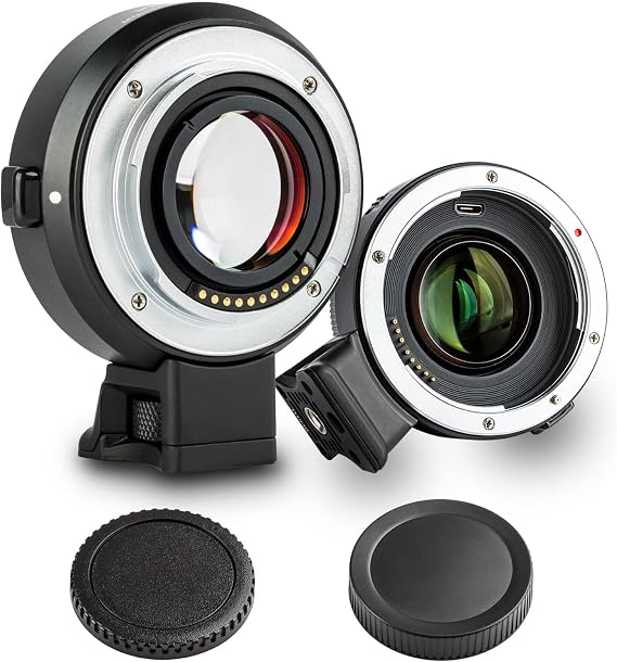 VILTROX EF-E II Auto Focus Lens Adapter 0.71x Focal Length Reducer Speed Booster for Canon EF Lens to Sony E Mount Camera A7 A9 A7R A7R2 A7R3 A7M2 A7M3 A7S A7S2 A5100 A6000 A6300 A6400 A6500