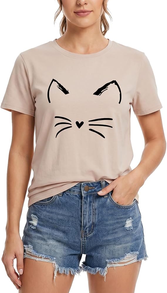 LOOKFACE Women's Cute T Shirt Junior Tops Teen Girls Graphic Tees