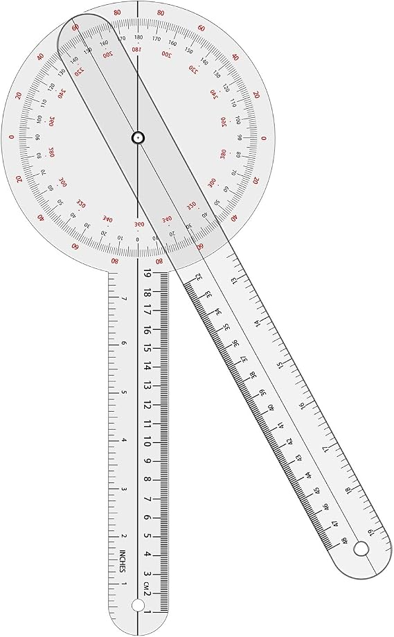 Goniometer 12 inch, 360 Degree(Plastic)