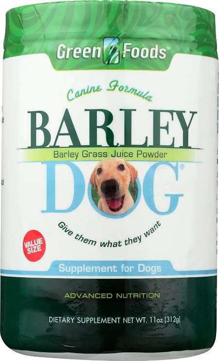 Green Foods, Dog Food Barley, 11 Ounce
