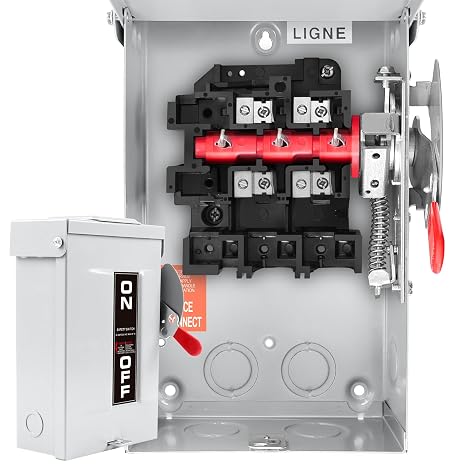 2026 Upgrade 30 Amp Disconnect Switch,2 Pole Safety Switch,Non-Fusible,NEMA 3R Standards,Galvanized Steel,Anti Corrosion and Rust Prevention,10-Year Warrnaty,Indoor&Outdoor
