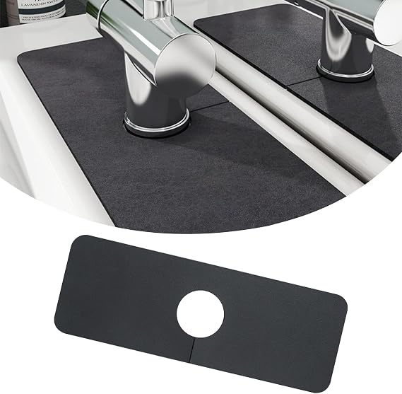 Sink Splash Guard,Absorbent Washable Splash Guard for Kitchen and Bathroom Sink Countertop,Drying Mat for Kitchen Counter
