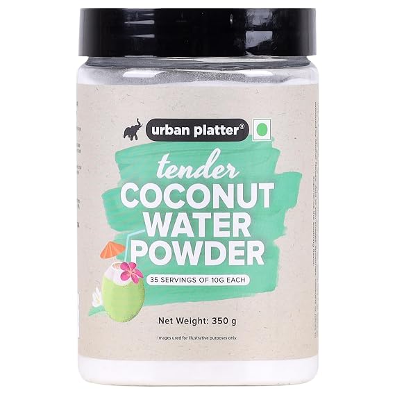 Urban Platter Tender Coconut Water Powder | 12.35 Oz (350g) | Refreshing Energy Drink | Natural Electrolytes Hydration | Improves Immunity | Ideal for Sports Drinks & Smoothies