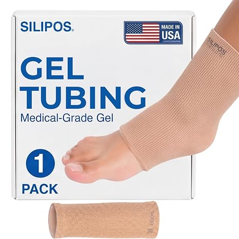 Silipos 10845 Gel Tubing Ankle Sleeve, 3" x 10"