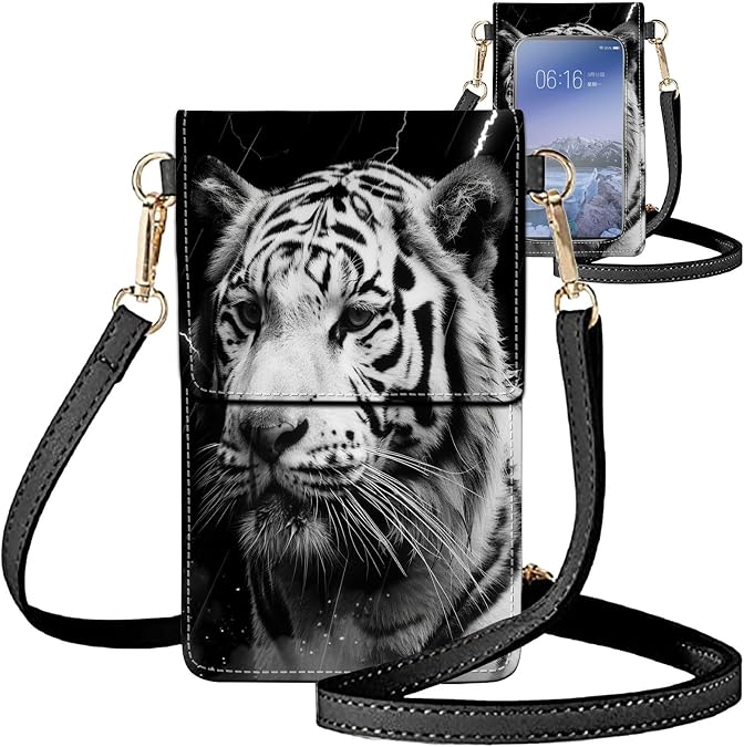 for Women Cell Phone Purse,with Touchscreen Cell Phone Purse,PU Leather Shoulder Bag Waterproof Phone Wallet Case with Clear Touch Screen Window up to 6.7 inch Smartphone,