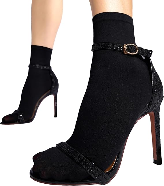 sofsy Semi-Sheer Ankle Socks for Women, 37 Colors, 40 Den Matte, One Size