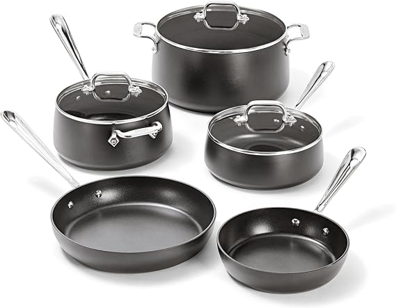 All-Clad HA1 Nonstick 8-Piece Pots & Pans Set, Induction Ready