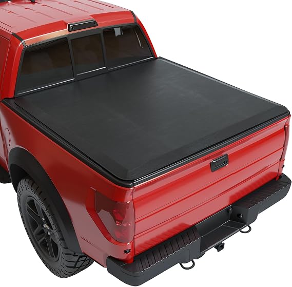 KYBOLT Soft Quad Fold Truck Bed Tonneau Cover for 2015-2024 Ford F150,Four Folding Bed Cover Compatible with 2015 2016 2017 2018 2019 2020 2021 2022 2023 2024 Ford F-150,5.5ft Bed,Fleetside