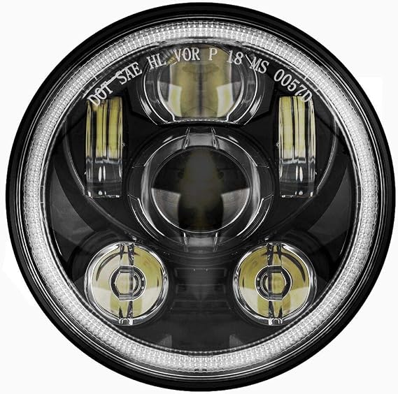 SUNPIE Halo 5-3/4 5.75 Inch Head light Motorcycle Compatible with Sportster XL883 XL1200