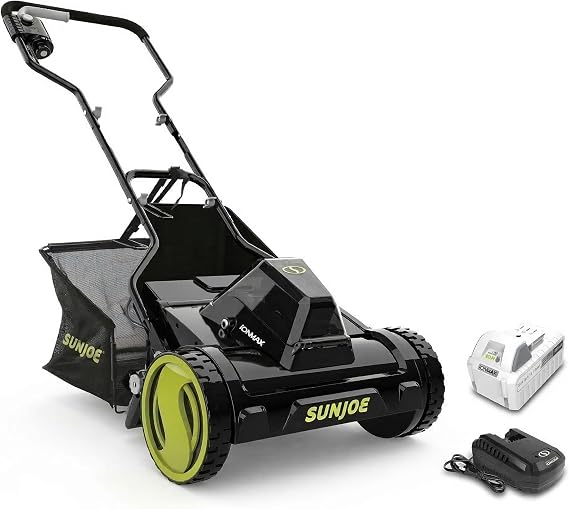 Sun Joe Cordless Electric Push Lawn Mower with 11.9-Gal Bag, 24V-CRLM15