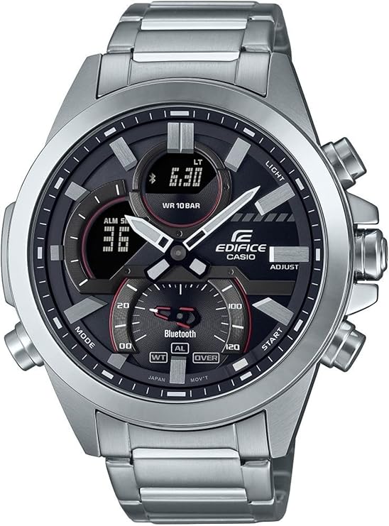 Casio ECB-30D-1ADF Kol Saati, Edifice, Analog/Digital, Gri, Erkek