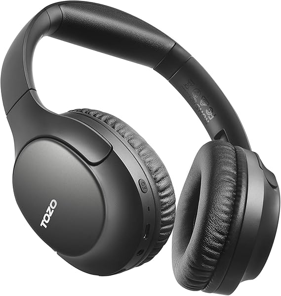 TOZO HA1 70H Over Ear Wireless Headphones Bluetooth 5.4 Foldable Headset | Deep Bass Stereo Sound, 32 Custom EQ Modes, Control Via Button, 78ms Low-Latency, Clear Call, Ideal For Travel Daily Use