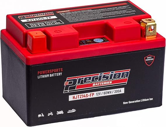 Precision HJTZ14S-FP Lithium-Ion Battery Replacement for Scorpion YTZ14S, 12 Volt 60 WH 300 CCA