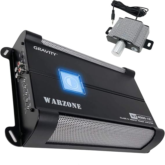 Gravity 8000.1D Class D Car Amplifier - 8000 Watts, 1 Ohm Stable, Digital, Monoblock, Mosfet Power Supply, Great for Subwoofers (2nd Generation) with SoundXtreme AP6 Bass Machine Bundle