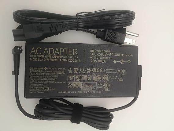20V 6A 120W 4.5x3.0mm AC Charger ADP-120CD B Compatible for ASUS ZenBook A17-120P2A UX534FT Q537 UX534FT Q546FD Q546F Q547FD Q537FD Q547F with Power Cord