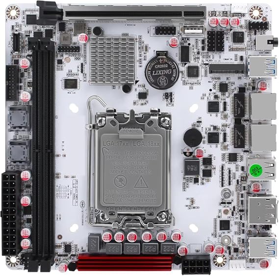 SJRC Q670 LGA 1700 NAS Motherboard 8 Bay, 8 x SATA3.0 Mini ITX Mainboard with 3 x M.2 NVMe PCIe4.0 x4, i226-LM 2.5GbE LAN Board DDR5 with PCIe5.0 x16, Barebone NO RAM/SSD/System