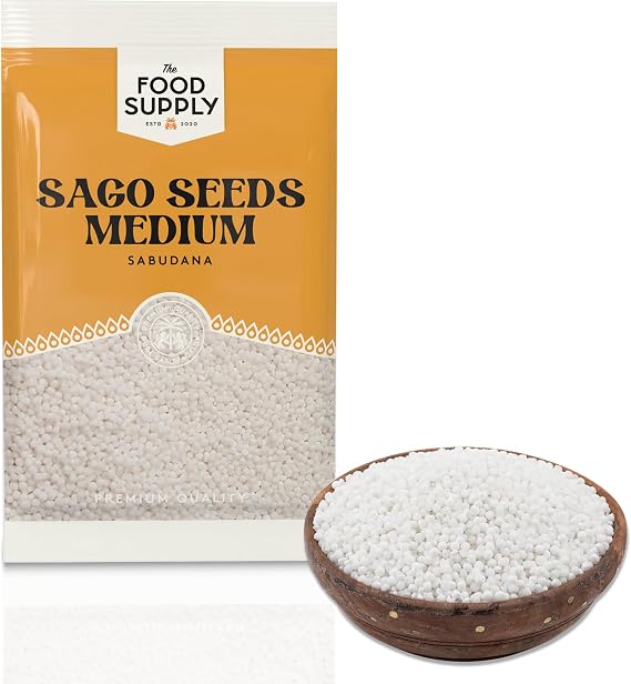 Sago Seeds Medium Tapioca Sabudana sagu- Ideal for Cooking, Baking, and Desserts (1kg)