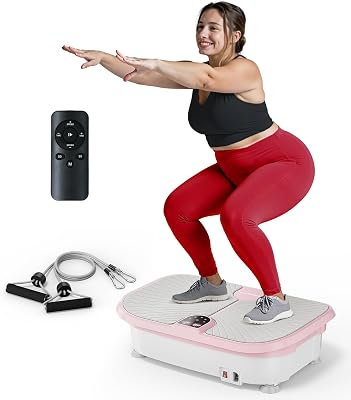 FEIERDUN Vibration Plate Exercise Machine, Whole Body Vibration Plate for Lymphatic Drainage, 330 lbs Capacity Vibration Plate for Weight Loss, Exercise Equipment for Home