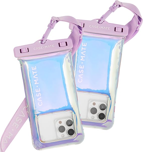 Case-Mate 2 Pack Soap Bubble IP68 Waterproof Phone Pouch - Iridescent