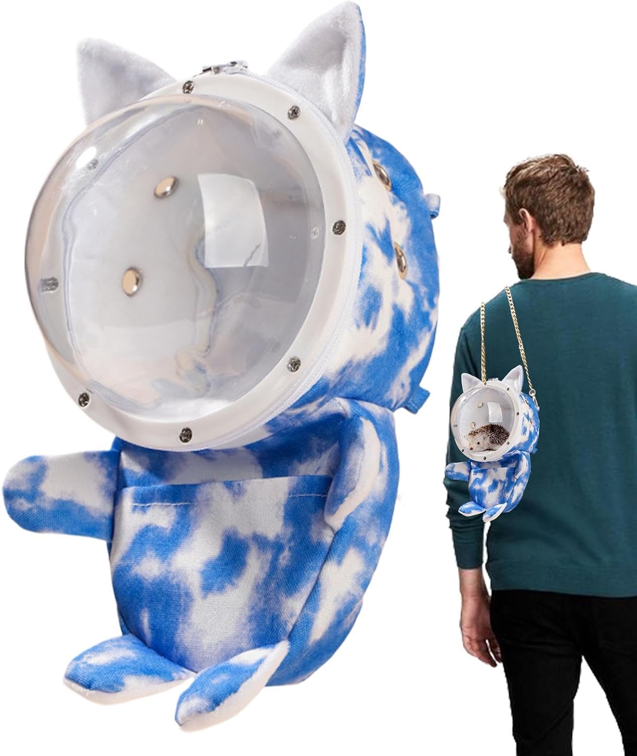 Hamster Travel Carrier, Cute Bonding Pouch Travel Carrier, Sugar Glider Bag, Hedgehog Carry Bag, Small Transport Box for Guinea Pigs, Sugar Gliders, Gerbils