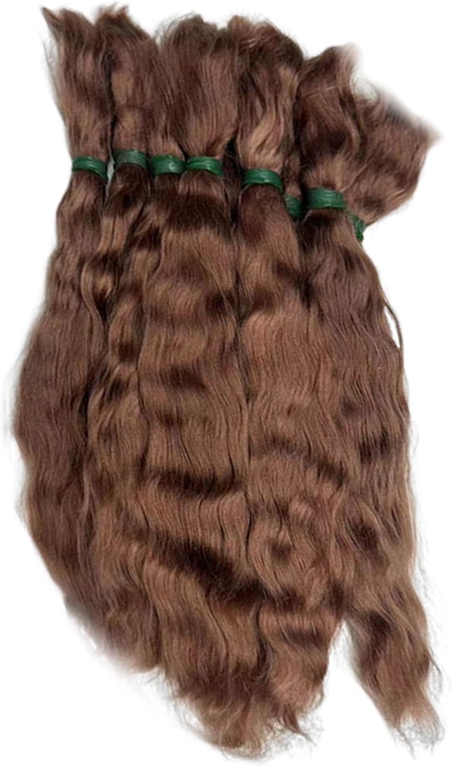 Doll Hair 8 Inch Curly Doll Hair Natural Realistic Wig DIY-Friendly Mohair Craft for Making, Figurine, Art Craft, Brown for Crafts