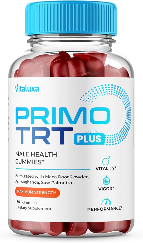 Primo TRT Gummies, Primo TRT Plus Advanced Performance Blend Supplement, PrimoTRT Try Prime Gomitas Maximum Strength Males Support for Overall Health Wellness All Natural Ingredients (60 Gummies)