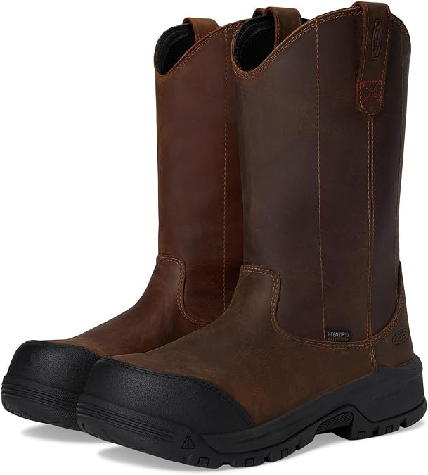KEEN Utility womens Evanston Pull-on Waterproof Boot (Carbon-fiber Toe)
